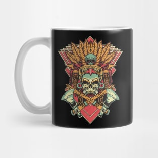 Sacred geometry Indian Heads Skull Mug